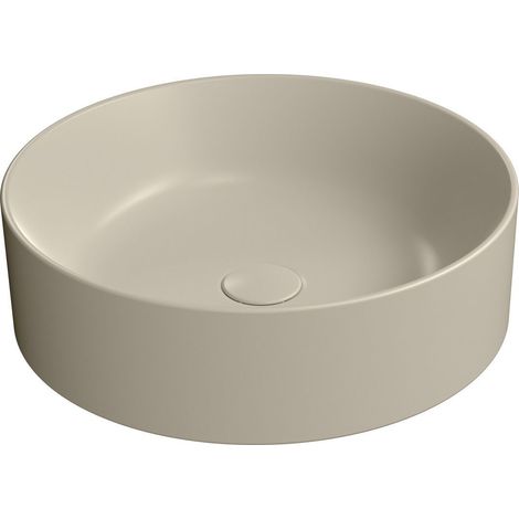 Vasque à poser KUBE X en céramique, diamètre 45 cm, creta mat (1/3)