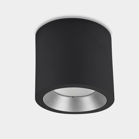 LEDS C4 Cosmos Spot encastré extérieur en saillie 9 cm, LED gris urbain 9,5 W 4000 K, IP65, interrupteur marche/arrêt