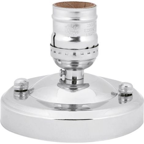 Douille à vis pour ampoule suspendue industrielle vintage E26/E27, support de lampe, argent (1/5)