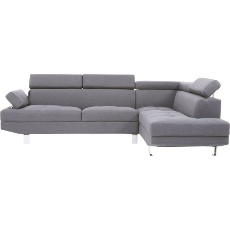 Premier Housewares Hanover Large Grey Linen Sofa (1/5)