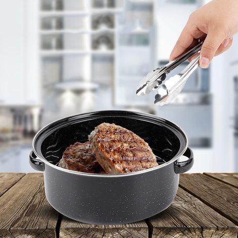 Marmite à barbecue portable pour patates douces et viandes, avec couvercle, pour une utilisation domestique. (1/5)