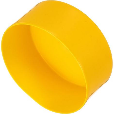 Embout Caoutchouc 120mm Jaune 50mm Hauteur Embouts de Tuyau Ronds en Vinyle, en Plastique, pour Tubes, Clôtures, Poteaux, Meubles, Rampes (1/5)