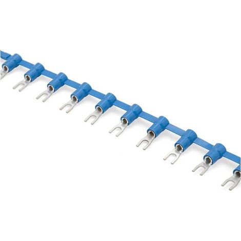 Cosse à fourche concaténée bleu section de 1.5-2.5 mmq trou 6 externes 9,40 mm