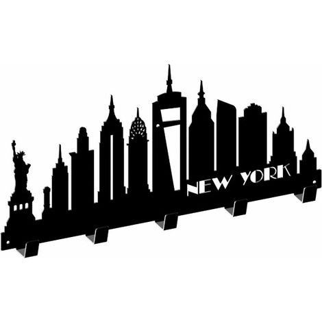 WS12 Kleiderbügel, NEW YORK, schwarz strukturiert (1/5)