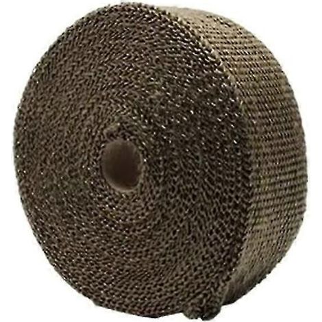 Bande isolante thermique pour pot d'échappement de moto, silencieux et voiture - En stock, couleur titane, 25 mm (1/4)