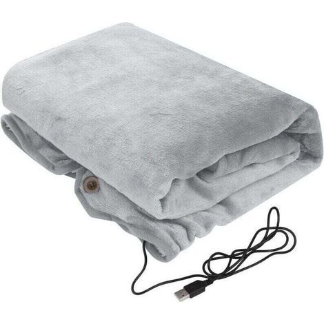 Couverture chauffante USB en flanelle douceLavable en machineTension de sécurité 5V/2AConfort toute l'année