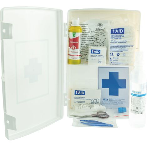 ARMADIETTO PENSILE PRONTO SOCCORSO IN POLIPROPILENE  cm. 24,5x13x35 h - ALLEG.2