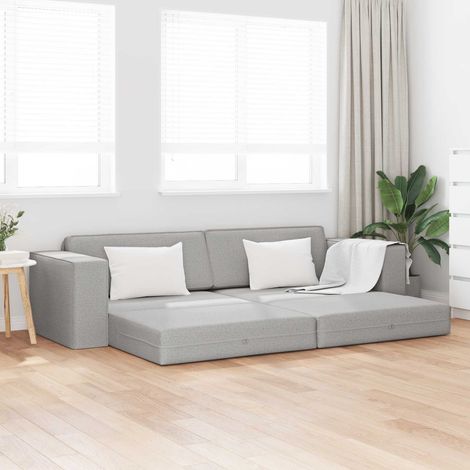 Schlafsofa Wolkengrau 245 x 78 x 77 cm Stoff