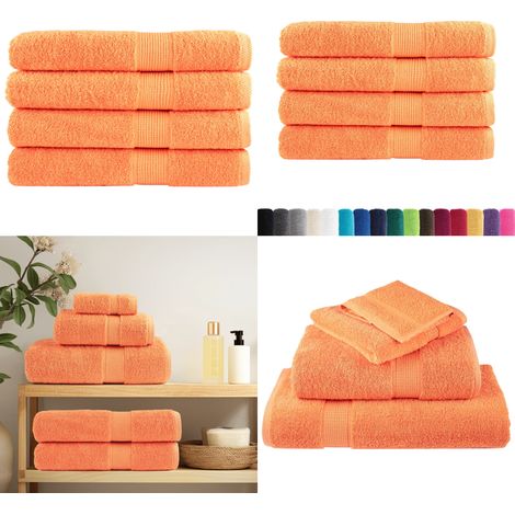 Premium-Saunatücher SOLUND 4 Stk. Orange 80x200 cm 600 g/m² - Saunatücher - Handtücher - Badeset - Wellness - Saunazubehör - Home & Living (1/5)