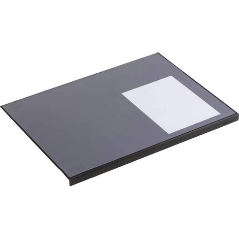 Durable 729301 Sottomano con Profilo Angolare Protettivo, Copertina Trasparente, Antiscivolo, 650x500 mm, Nero (1/5)