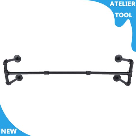 ATELIER 46.38in Moderne Vêtements Hanger Rack Mur en acier Rack Vêtements Hanger Rack (1/5)