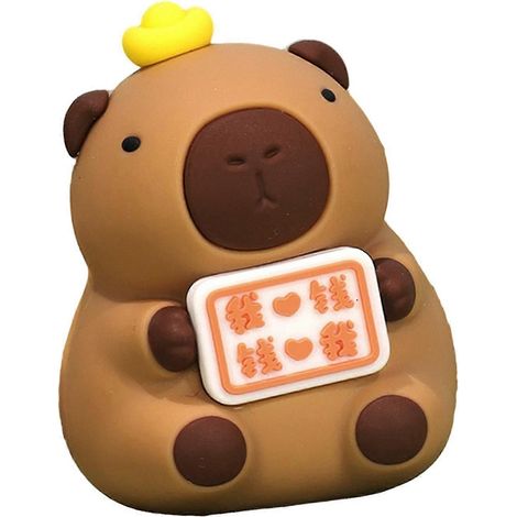 Statuette de capybara - Ornement de bureau, sculpture décorative mignonne, figurine animale, décoration de tableau de bord de voiture pour bureau, fête ou chambre-Style B