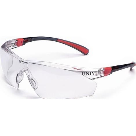 Schutzbrille 506 UP EN 166,EN 170 Bügel schwarz/rot PC UNIVET (1/2)