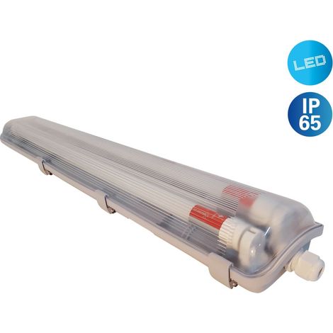 LED Feuchtraumleuchte Pipe 2-flammig 68 cm T8, G13, 16 Watt Feuchtraumleuchte
