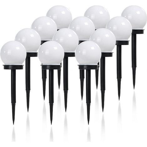 Juego de doce luces solares de exterior para suelo, luces exteriores impermeables IP44 para jardín, paisaje, entrada de vehículos, patio, terraza 1