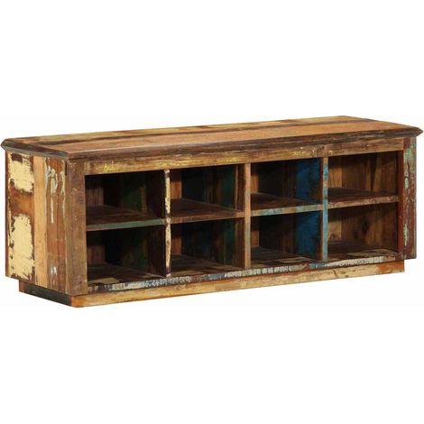 Cabinet à chaussure Meuble à chaussures avec étagère Marron 110 x 35 x 40 cm (1/5)