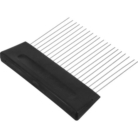 Peigne À Grainer La Texture Outil De Peinture Texturée en INOX pour Cloisons Sèches Scarificateur pour Effet Veinage des Murs Décoration Intérieure 5.12X4.33X0.59in (1/5)