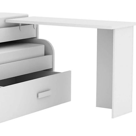 Escritorio soporte aglomerado blanco  76,5x202x45cm