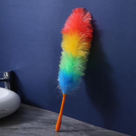 kitchen + Home 23 Inch Rainbow Static Duster - Electrostatic Feather Duster Attracts Dust Like A Magnet (1/5)