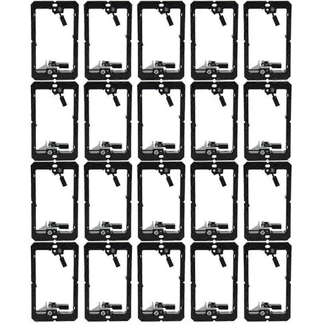 Supports de fixation muraux basse tension à un seul poste (1 poste), lot de 20 (1/5)