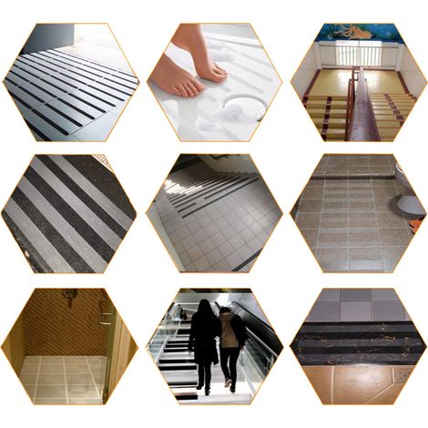 Hochwertiges, rutschfestes Klebeband, 5 m x 5 cm, PEVA, schwarz/grau/transparent, für Treppen im Innen- und Außenbereich, für mehr Sicherheit im Familienkreis (1/4)