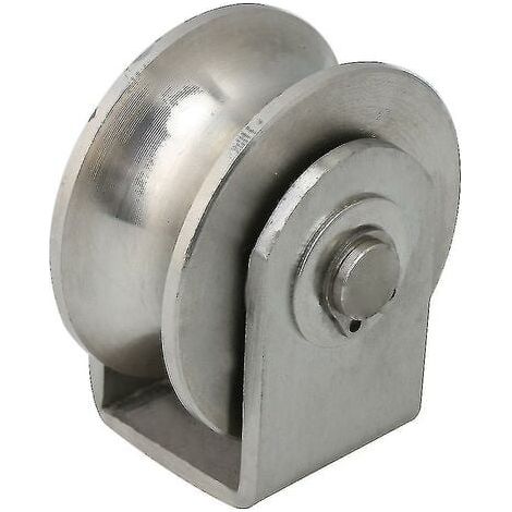 Small U-shaped stainless steel guide roller, fixed deflection roller (1/2)