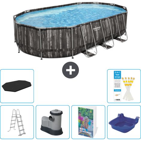 Bestway Bestway Power Steel Ovale - 610x366x122 cm - 7-pièces  S662