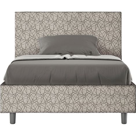 Letto 1 Piazza e Mezzo 120x200 cm Senza Rete Adele Era 02 Grigio (1/5)