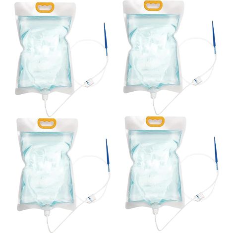 Aspersor automático para plantas: Juego de 4 bolsas de riego colgantes transparentes de 3,5 litros con caudal ajustable – Sistema de riego automático para plantas en maceta, tanto de interior como de (1/5)