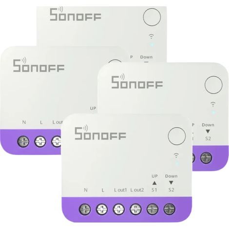 Interrupteur intelligent pour volet roulant – Contrôle en pourcentage – Programmation des rideaux – Calibration de déviation – Compatible avec écosystème Matte – Sonoff