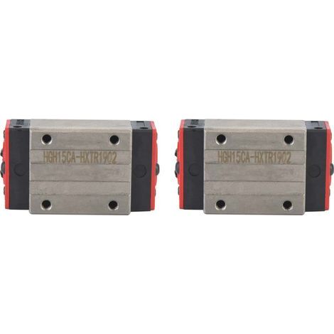 2pcs Bloc Coulissant Miniature HGH15CA pour Guidage Linéaire en Acier (1/5)