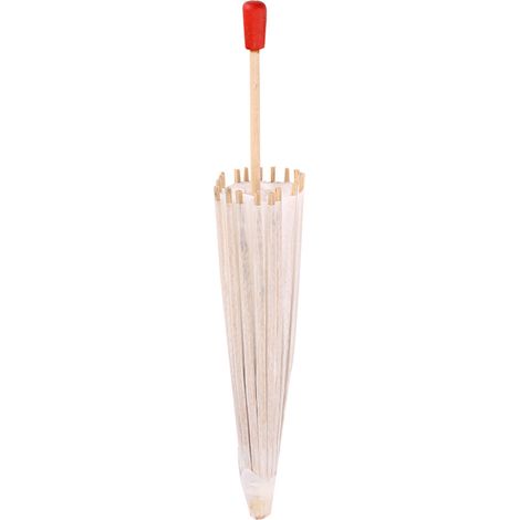 Parasol décoratif en papier blanc, accessoire photo pour école (20 cm) (1/5)