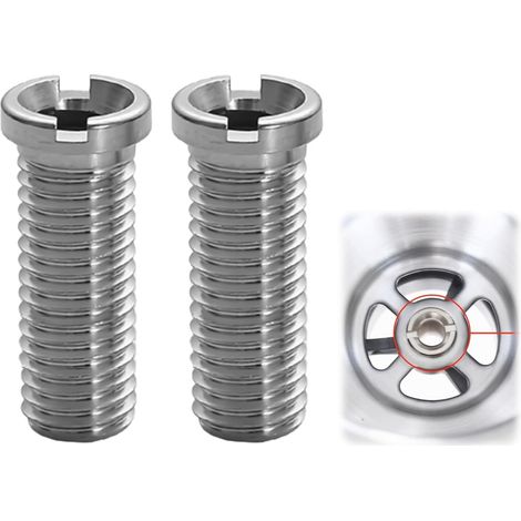 2 Pièces Vis Creuses Pour Éviers,Vis Creuse M12 x 25 mm en Acier Inoxydable,Vis Accessoires de Bouchon de Crépine de Panier D'Évier Pour Cuisine,Convient Pour Éviers de Cuisine et de bar,Évier à Tamis (1/5)