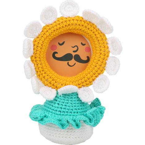 Niedlicher gehäkelter Baby-Blumen-Fotorahmen – Puppenhaus-Kinderzimmerdekoration (1/5)