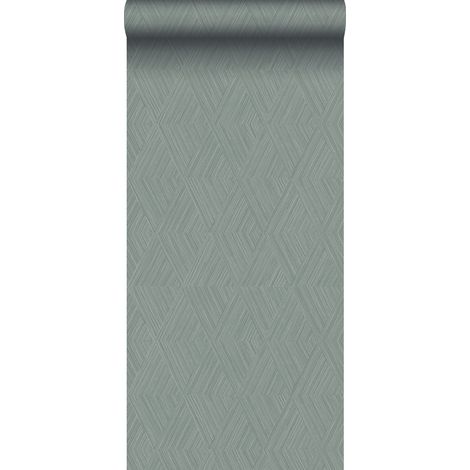 papier peint graphique 3D gris vert - Origin Wallcoverings (1/5)