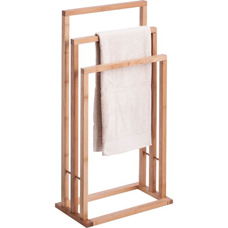 Zeller Porta asciugamani in bambù naturale 42x24x81,5 cm