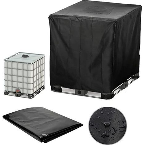 600L Rainwater Tank Cover, Rainwater Collector Tarpaulin, Suitable for 600L Outdoor Rain Barrel Water Tank, UV Cover, Dustproof, Rainwater Tank Covers (120x80x100cm)