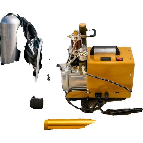 Compresseur à air haute pression, 30MPa, 1,8KW de puissance, 220V de tension, 100L/min de vitesse, 2L de volume maximum (1/5)