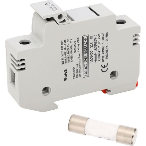 Fusible CC GYPV-32 1P 32A 1000 V CC + fusible photovoltaïque GYPV-1038 1000 V CC 15A (1/5)