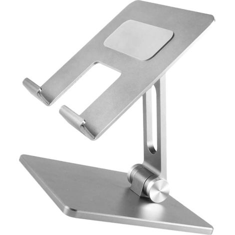 Soporte para tablet，soporte para tablet de ordenador，soporte de escritorio de aluminio para ordenador，soporte para ordenador，plateado