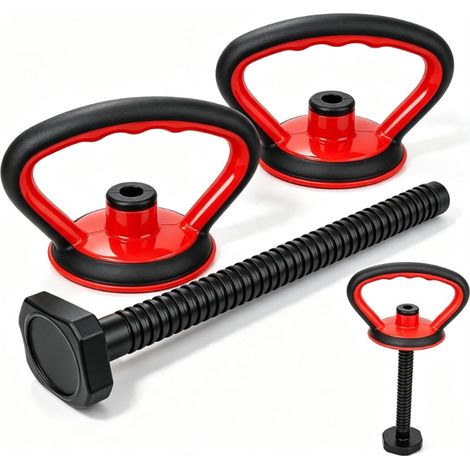 Poignée Kettlebell réglable, ensemble de 3 poignées de poids ergonomiques Kettlebell, accessoires d'entraînement en force pour le gymnase à domicile (1/5)