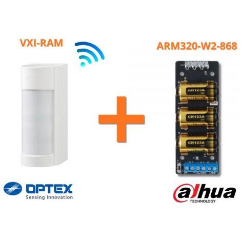 Dahua Optex esterno Antimascheramento 90 gradi VXI-RAM + Trasmettitore 868Mhz - ARM320-W2-868