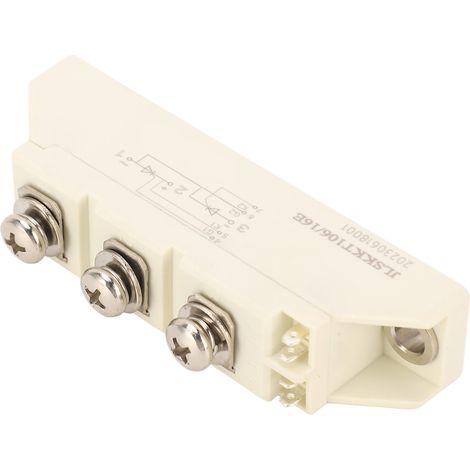 Module de thyristor bidirectionnel JLSKKT106/16E, module semi-conducteur blanc entièrement contrôlé, module de pont redresseur 1600V/106A (fourni avec GS20425). (1/5)