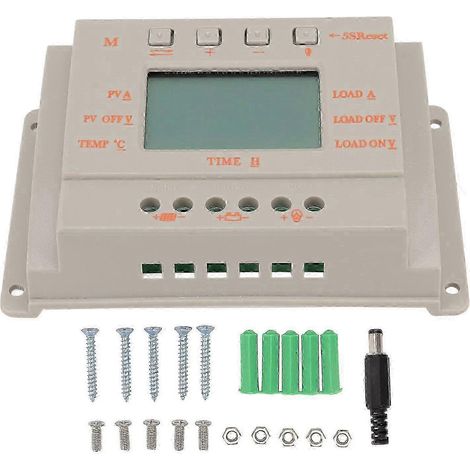 Régulateur de charge solaire MPPT 12 V/24 V 20 A pour système de production d'énergie photovoltaïque solaire (1/5)