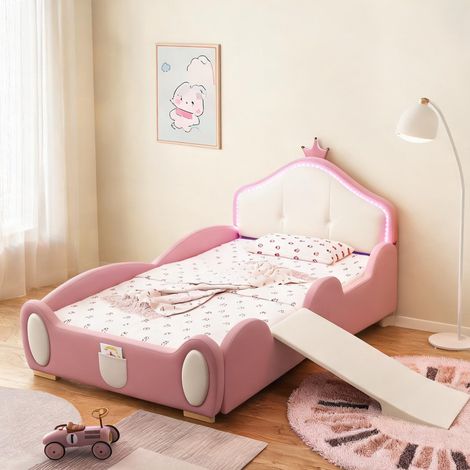 Cadre de lit rose en PU 175 x 210 x 94 cm (1/5)