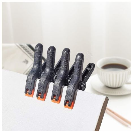 Pack de 4 Pinces à Ressort en Nylon Robuste Serre-Joint Polyvalent Pour Bricolage - Ouverture 50mm (1/5)