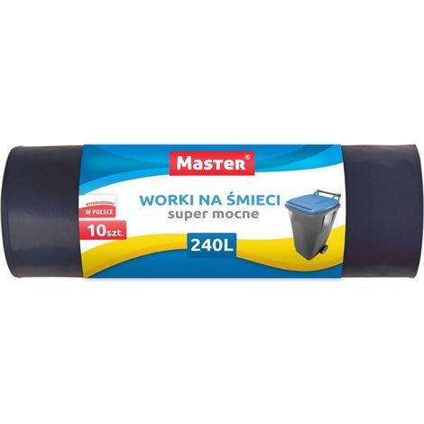 Bolsas de basura Master Mega Duraderas 240L Negras 10 unidades (1/4)