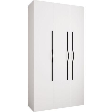 Armario Hartford 563, Blanco, 246x130x42cm, Puertas de armario: Con bisagras, Número de estantes: 0