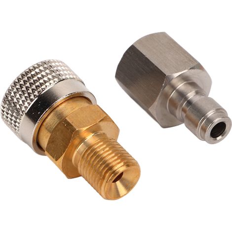 Raccord Rapide 1/8 BSPP Déconnexion Rapide Prise Femelle de Chargeur Coupleur Accessoire pour Compresseur (1/5)