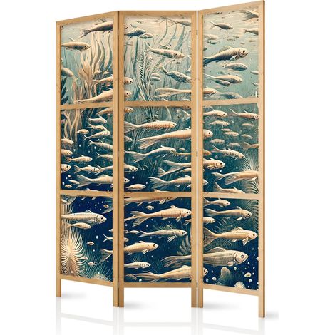 Japanischer Paravent artgeist Retro Beige 135x172 cm